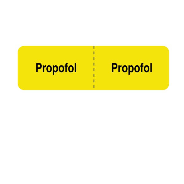 Nevs IV Drug Line Label - Propofol/Propofol 7/8" x 3" Blue w/Black N-10965 - main
